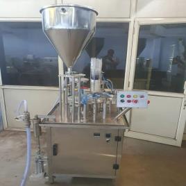 Mate Stainless Steel Automatic Yogurt Filling Machine in Kenya, Capacity: 1000 cups/hour, 5 Kw