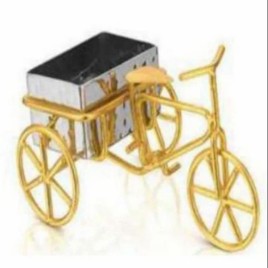 Material: Wooden Poplar Wood STEEL SERVING RICKSHAW, (10x10x2) inch, 10 inch