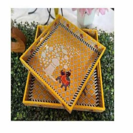 Material: Wooden WODEN SQUARE DESIGNER PLATTER SET OF 2