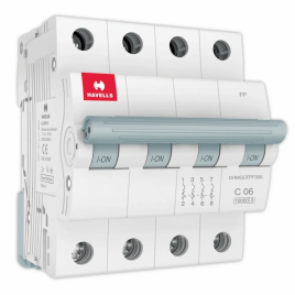 MCB 0.5 A to 63A Four Pole C Curve