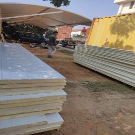 Merit Infra Color Coated PUF Insulated Wall Panel, Thickness: 50-100mm