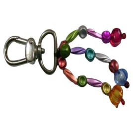 Metal with Beads Promotion Gifts Beaded Keyrings, For Key Holding, Size: 13cm