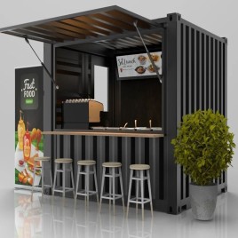 Mild Steel 10 Ton Portable Cafe Container