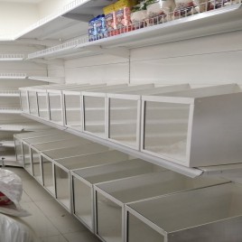 Mild Steel 7-8 Feet Grains Display Racks, For Supermarket, 3 Shelves