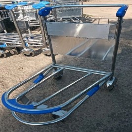 Mild Steel Airport Baggage Trolley, For Industrial, Load Capacity(kg): 300 kg