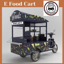 Mild Steel Black Omcart Electric Vending Cart, Driving Mileage(On Single Charge): 80 Km, Load Capacity: 350 kg