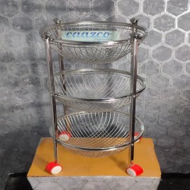 Mild Steel DIAMOND TROLLEY- SHELF 4