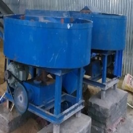 Mild Steel Electric Pan Mixer Machine for Fly Ash Bricks Machine, For Construction