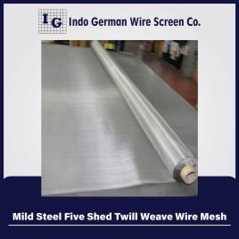 Mild Steel Five Shed Twill Weave Wire Mesh