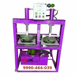 Mild Steel Hydraulic Double Die Paper Plate Making Machine, Max Force Or Load: 20 Ton, Production Capacity: 2000 plate/hr
