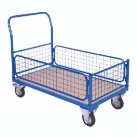 Mild Steel MS HANDLING HAND TROLLEY, For Warehouse