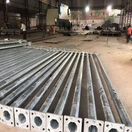 Mild Steel (MS) Round Octagonal Lighting Pole, For Street, 9m