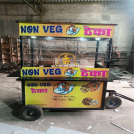 Mild Steel Non Veg Food Cart, Load Capacity: 500 kg