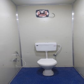 Mild Steel Portable Container Toilet, 3x4x7 Feet