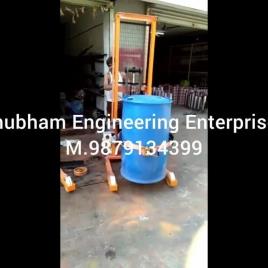 Mild Steel Shubham Engineering Drum Lifter Tilter, No Of Wheels: 4 Wheels, for Drum Transporter