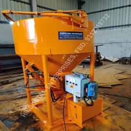 Mild Steel Yellow Cone Type Concrete Bucket with Hydraulic Jack and Remote Controle, For Industrial
