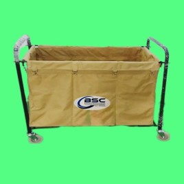 Mild Steel Yellow Rectangular Laundry Cart, For Hotels