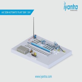 Mini AAC Plant - 30 M3 / Day (Expandable up to 100 M3/ day), Power Requirement: 65 hp, I deal in: New Only
