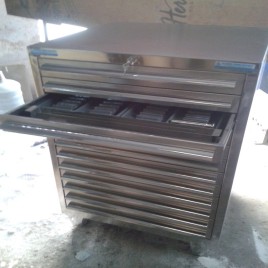Mirror/Matt Stainless Steel Horizontal Punch And Die Cabinet