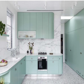 Modern Wooden Flat Modular Kitchen