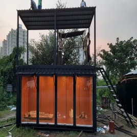 Modular 12 Feet Mild Steel Portable Restaurant