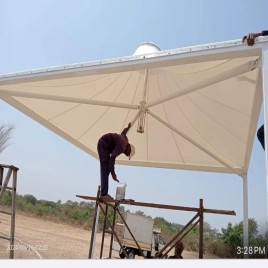 Modular PVC Tensile Gazebo Structure