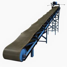Motor 1.5 Hp Chevron Belt Conveyor System, Capacity: 50 Kg/Feet