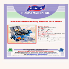 MS Plus Casting RIDDHI Automatic Label Batch Code Printing Machine