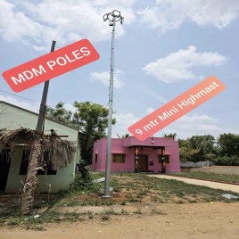 Multi arm Mini High Mast, 9m, For Street Light