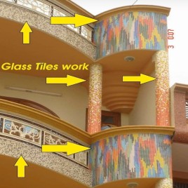 Multi Custom Pillar & Wall Mosaic Tiles, Thickness: 4 mm