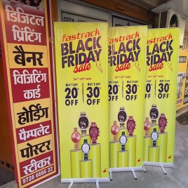 Multicolor PVC Roll Up Standee Printing Services, For Promotional