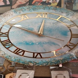 Multicolor Resin Art Wall Clock