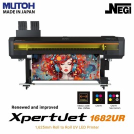 Mutoh XPJ-1682UR - 64"" Dual Head UV LED Roll-to-Roll Printer (CMYK + White + Varnish) JAPAN