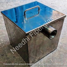 NEEDHI FRP Stainless Steel Grease Trap, Capacity: 10L/20L