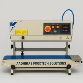 Nitrogen Flushing Continuous Band Sealing Machine, Capacity: 400 pouch/hour