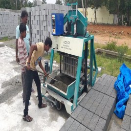 Non- Tilting Drum Mixer Concrete Block Mixing Machines, For Construction, Drum Capacity: 100