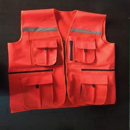 Nylon Orange Reflective Safety Vest, For Traffic Control