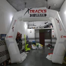 Nylon White Advertising Inflatable Arch Gate