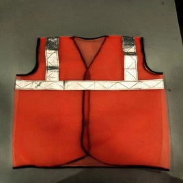 Orange Polyester Labour Safety Jacket, Size: Free Size