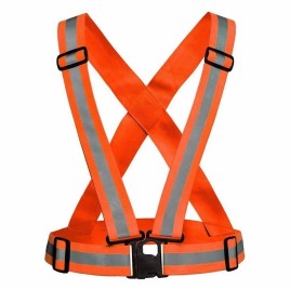 Orange Polyester Reflective Cross Belt