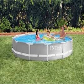 Outdoor Metal Frame Above Ground Pool With Filter Pump & Accessories, Dimension: 15""X33""