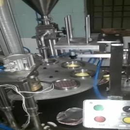 Pack tech Curd Cup Filling And Sealing Machine, Capacity: 20 Cup Per Minute, 2 Hp