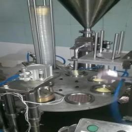 Pack tech Curd Cup Filling And Sealing Machine, Capacity: 20 Cup Per Minute, 2 Hp