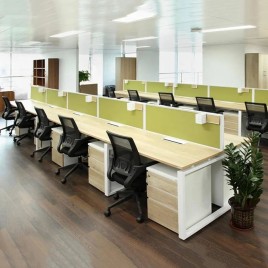 Particle Board 4 Seater Modular Office Computer Workstations