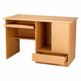 Particle Board Computer Table, With Storage