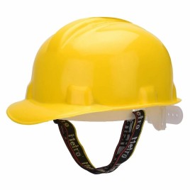 PE Yellow Safety Helmet, Size: Medium
