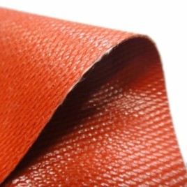 Plain Orange Silicone Rubber Coated Fiberglass Cloth, Packaging Type: Roll