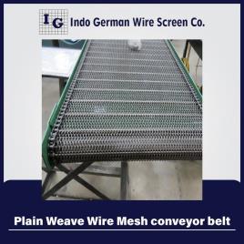 Plain Weave Wire Mesh conveyor belt, For Industrial Applications