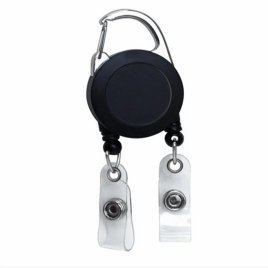 Plastic Blue Retractable Badge Clip, Size: Small