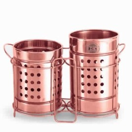 Polished Copper Cutlery Holder